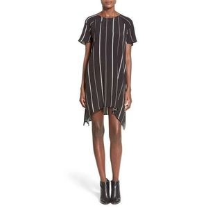 Astr black stripe dress